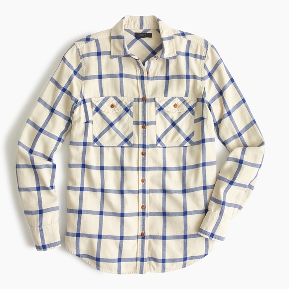 Boyfriend Shirt in Rockport Plaid - Picture 1 of 6